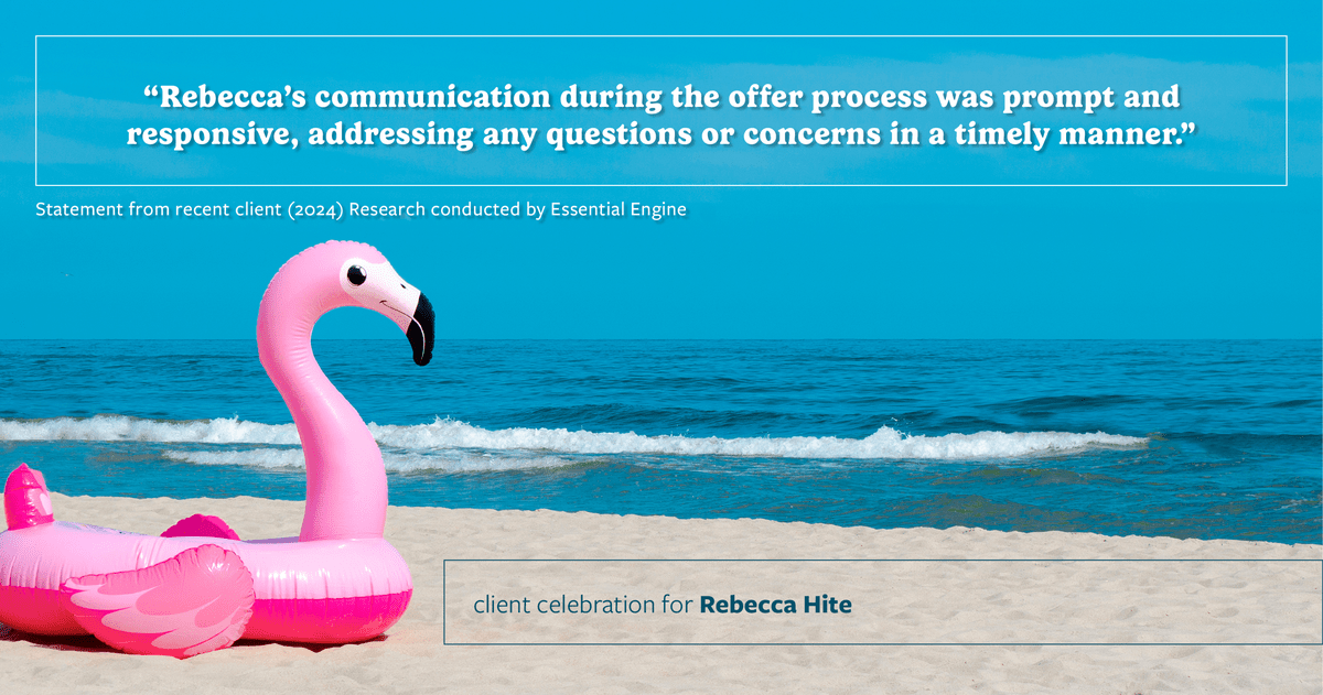 Testimonial for real estate agent Rebecca Hite with Huntington Properties, LLC in Englewood, CO: "Rebecca's communication during the offer process was prompt and responsive, addressing any questions or concerns in a timely manner."