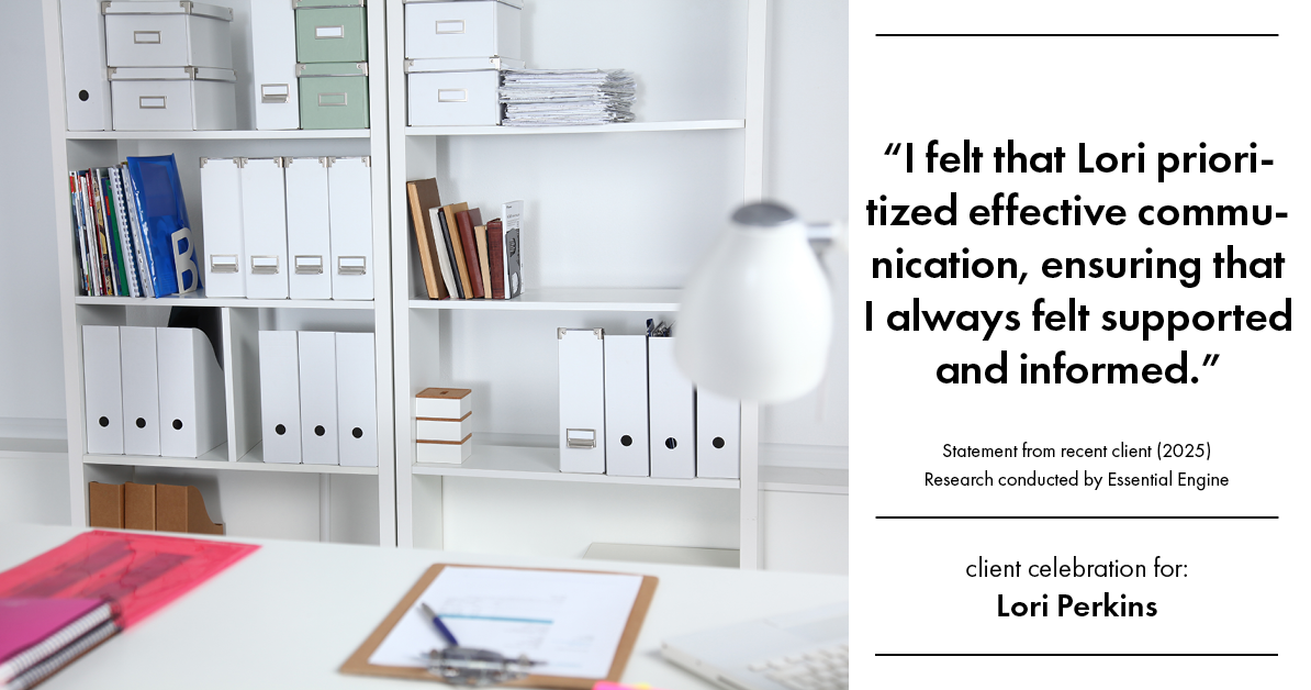 Testimonial for real estate agent Lori Perkins with First Team Real Estate in Carlsbad, CA: "I felt that Lori prioritized effective communication, ensuring that I always felt supported and informed."