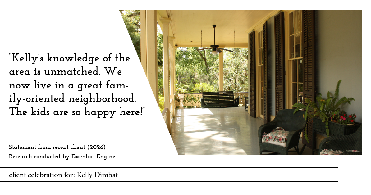 Testimonial for real estate agent Kelly Dimbat with Lamacchia Realty, Inc. in Woburn, MA: Kelly's knowledge of the area is unmatched. We now live in a great family-oriented neighborhood. The kids are so happy here!