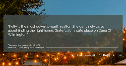 Testimonial for real estate agent Kelly Dimbat with Lamacchia Realty, Inc. in Woburn, MA: "Kelly is the most down-to-earth realtor! She genuinely cares about finding the right home. Grateful for a safe place on Dana Ct Wilmington!"