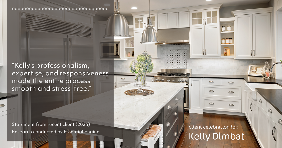 Testimonial for real estate agent Kelly Dimbat with Lamacchia Realty, Inc. in Woburn, MA: "Kelly’s professionalism, expertise, and responsiveness made the entire process smooth and stress-free.”