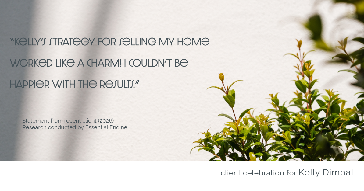 Testimonial for real estate agent Kelly Dimbat with Lamacchia Realty, Inc. in Woburn, MA: "Kelly's strategy for selling my home worked like a charm! I couldn't be happier with the results."